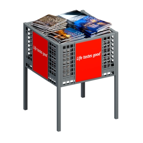 Презентаційний кошик металевий 870х650х650 мм, навантаження до 150 кг, для магазину, хліба, фруктів, Україна